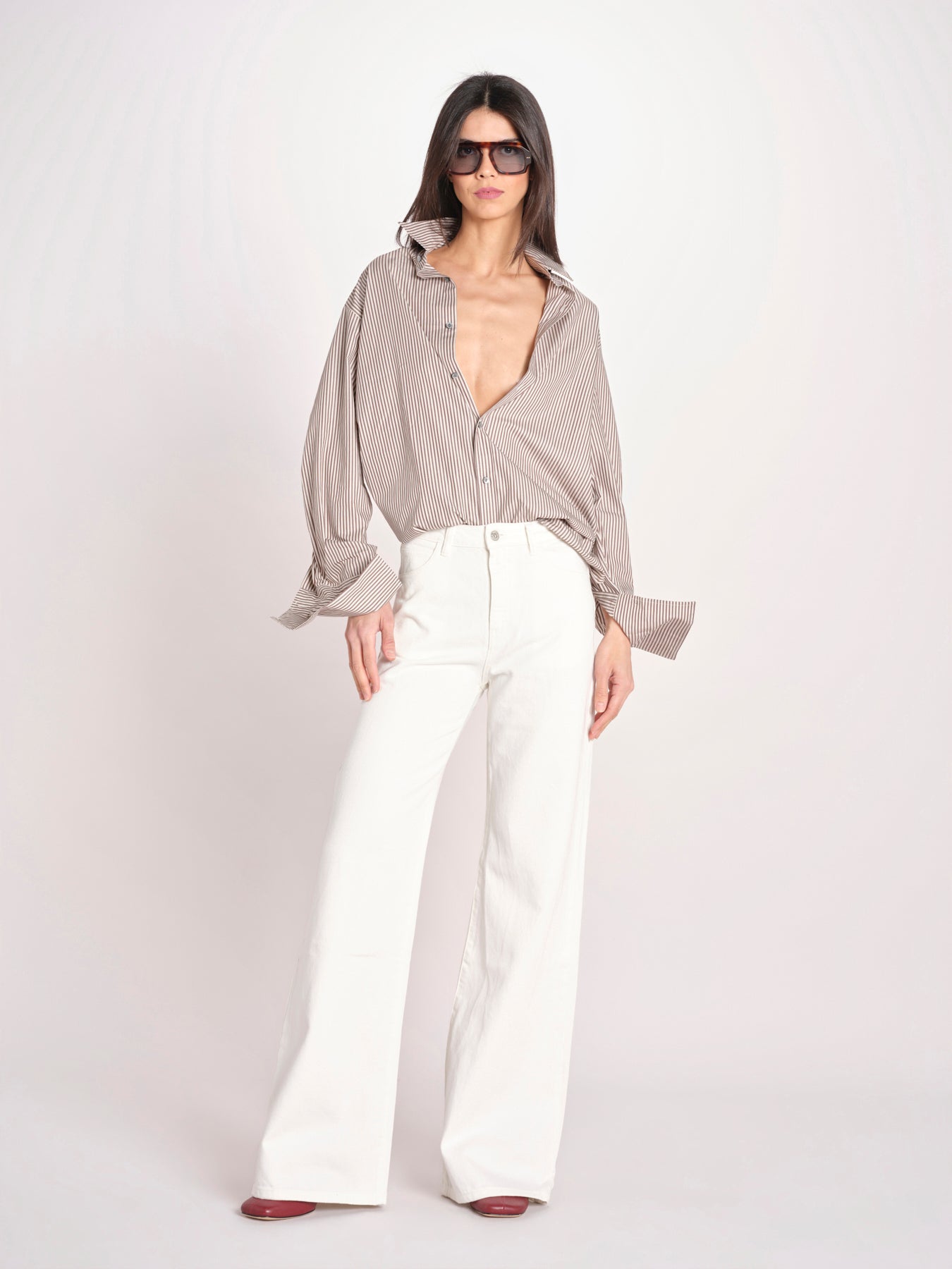 pantalone diritto CLARA COMFORTBULL IVORY true avenue 