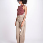 Pantalone diritto CLARA DENIMCOLOUR BEIGE true avenue 