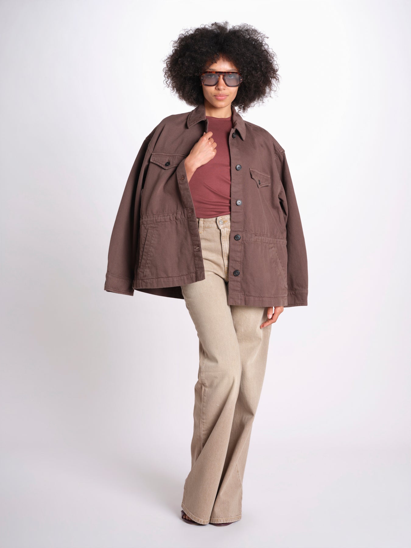 Pantalone diritto CLARA DENIMCOLOUR BEIGE true avenue 