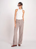 pantalone dritto in lino