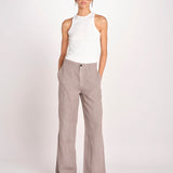 pantalone dritto in lino ERICA STRUCTURELINEN DOVE GREY true avenue 
