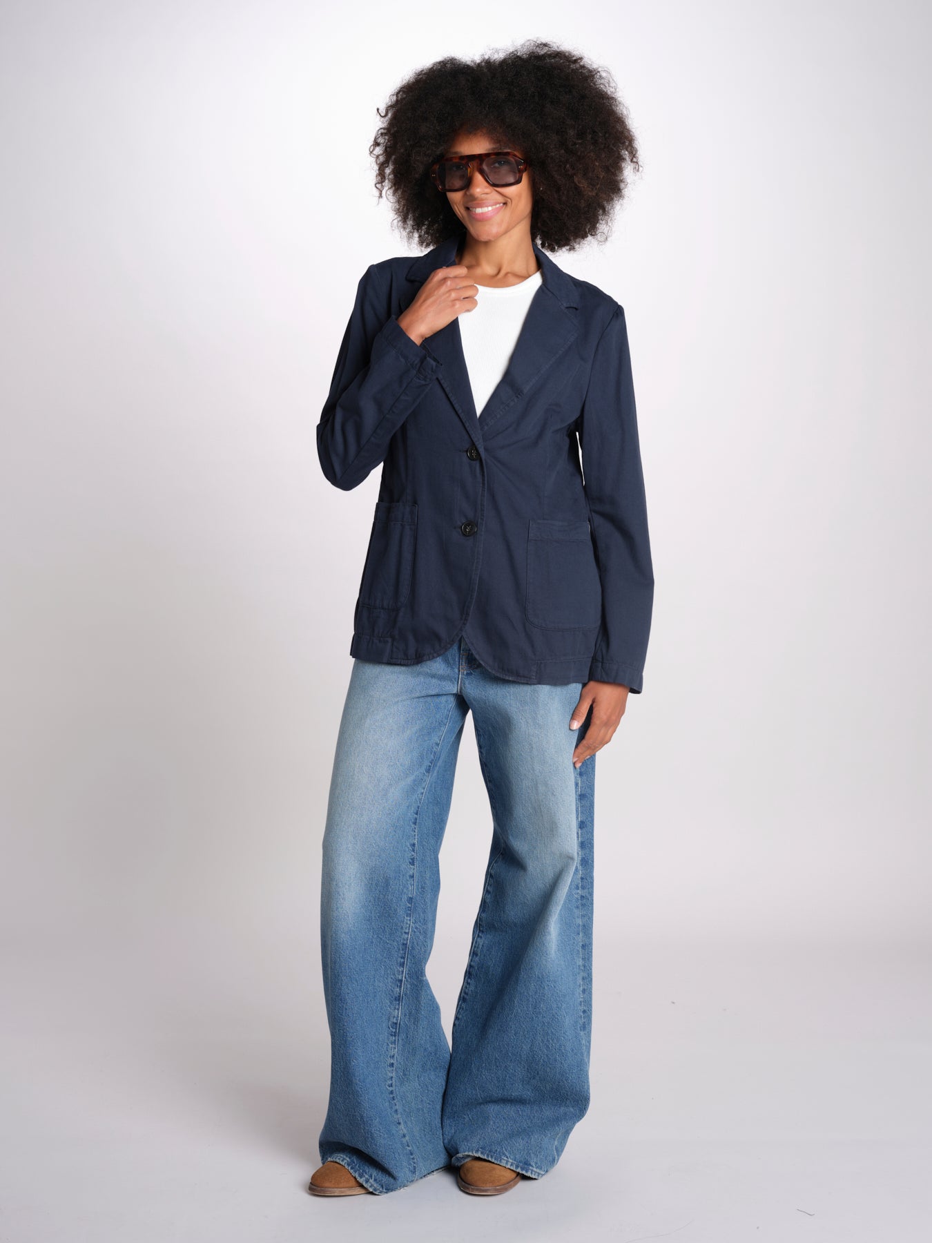 giacca due bottoni in cotone LIVI ESSELING NAVYBLUE true avenue 