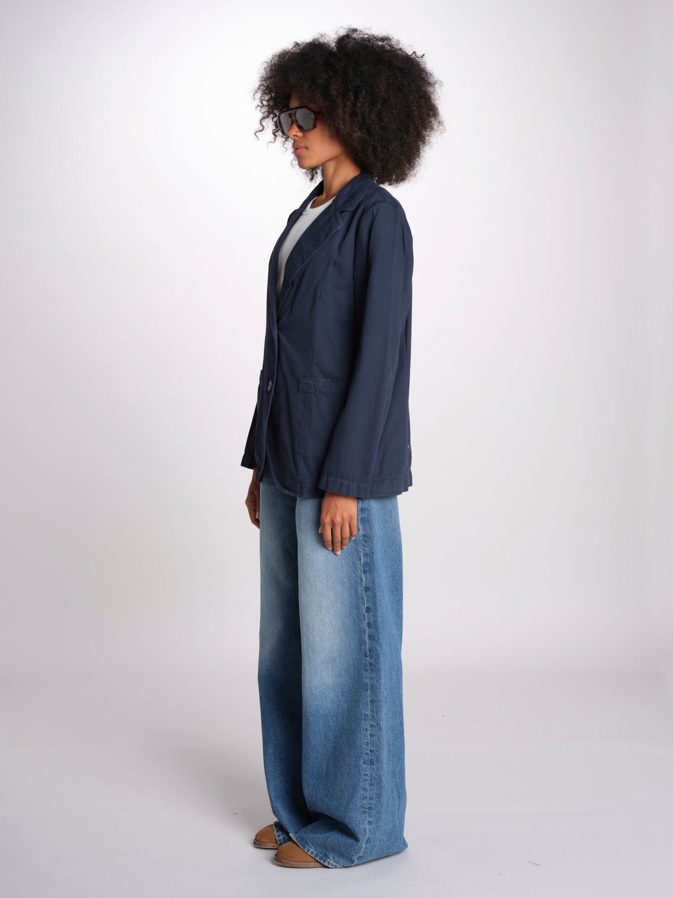giacca due bottoni in cotone LIVI ESSELING NAVYBLUE true avenue 