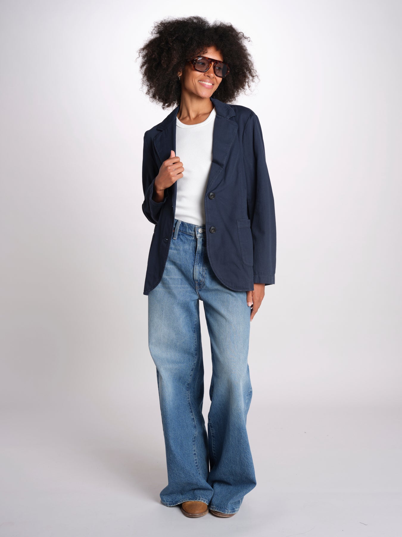 giacca due bottoni in cotone LIVI ESSELING NAVYBLUE true avenue 
