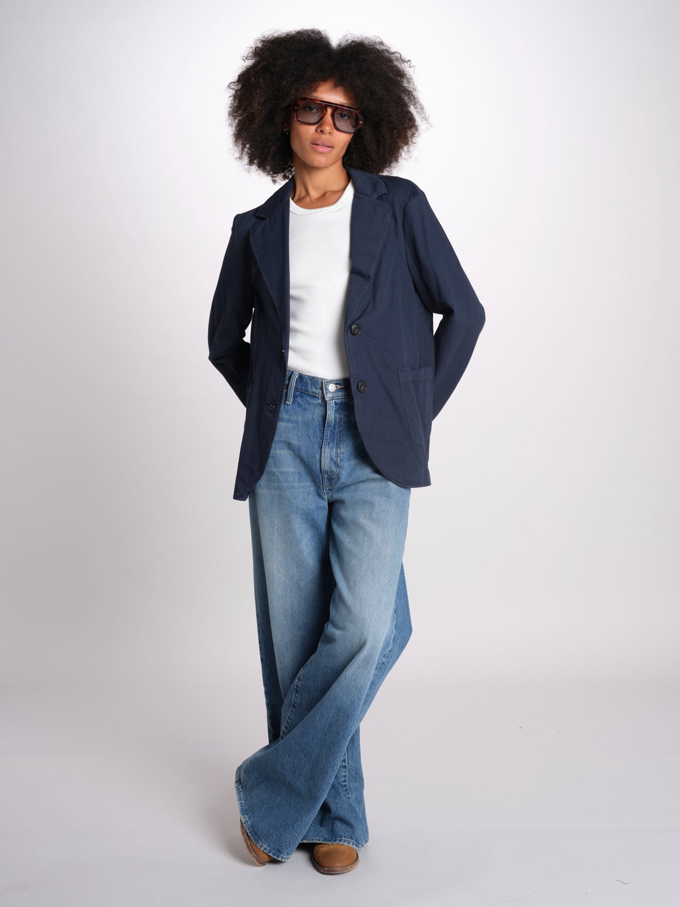 giacca due bottoni in cotone LIVI ESSELING NAVYBLUE true avenue 