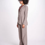 blazer due bottoni in lino LIVI STRUCURELINEN DOVE GREY true avenue 