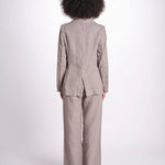 blazer due bottoni in lino LIVI STRUCURELINEN DOVE GREY true avenue 