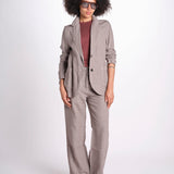 blazer due bottoni in lino LIVI STRUCURELINEN DOVE GREY true avenue 