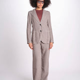 blazer due bottoni in lino LIVI STRUCURELINEN DOVE GREY true avenue 