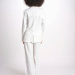 blazer due bottoni in lino LIVI STRUCURELINEN IVORY true avenue 