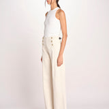 pantalone marinaio con bottoni oro MARINE COMFRTIBULL NATURAL true avenue 