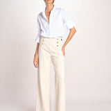 pantalone marinaio con bottoni oro MARINE COMFRTIBULL NATURAL true avenue 