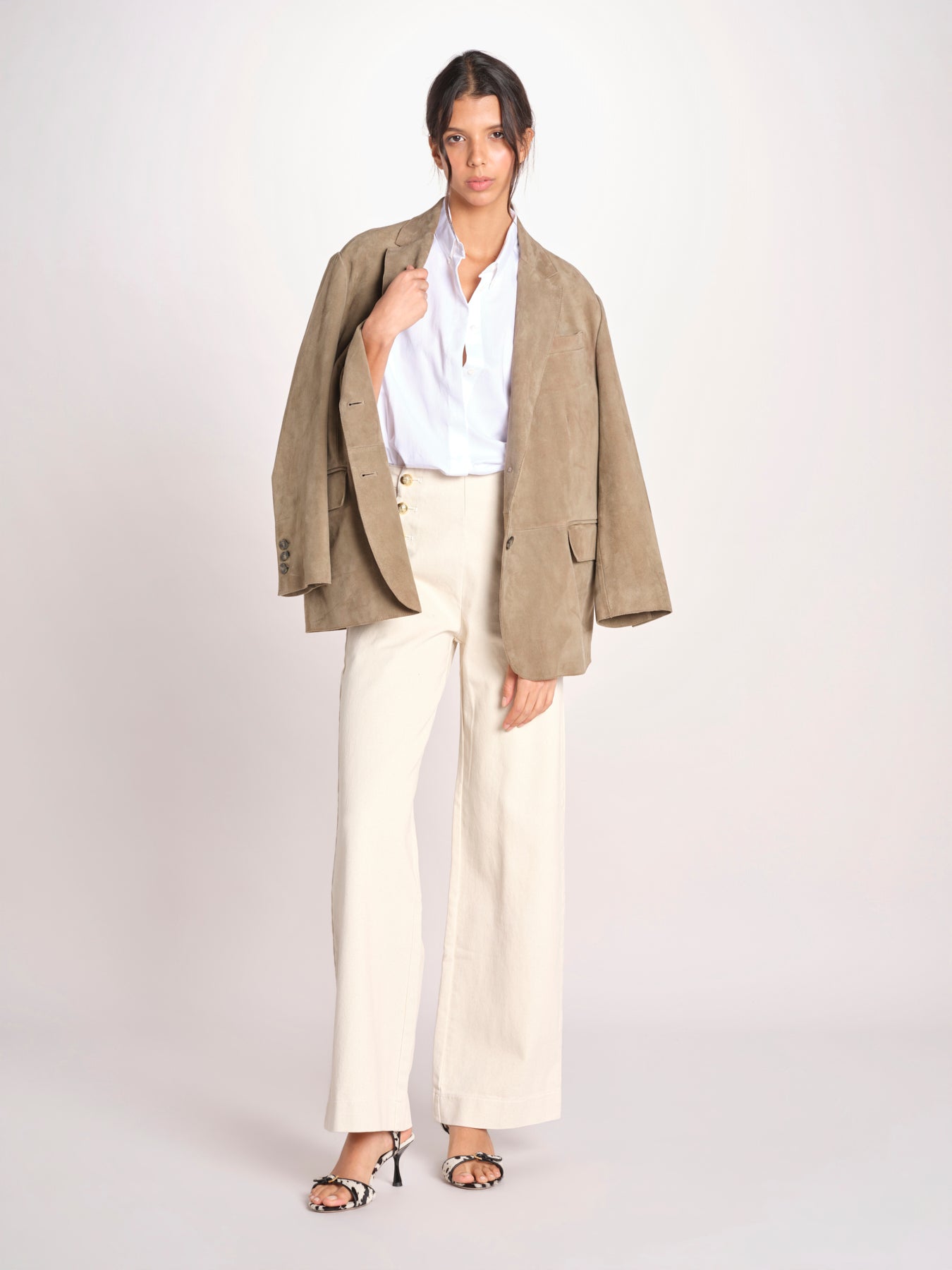 pantalone marinaio con bottoni oro MARINE COMFRTIBULL NATURAL true avenue 