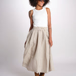 MARTINA gonna in lino con coulisse MARTINA SOFTLINEN NATURAL true avenue 