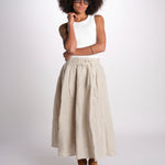 MARTINA gonna in lino con coulisse MARTINA SOFTLINEN NATURAL true avenue 