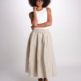MARTINA gonna in lino con coulisse MARTINA SOFTLINEN NATURAL true avenue 