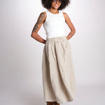 MARTINA gonna in lino con coulisse MARTINA SOFTLINEN NATURAL true avenue 