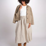 MARTINA gonna in lino con coulisse MARTINA SOFTLINEN NATURAL true avenue 