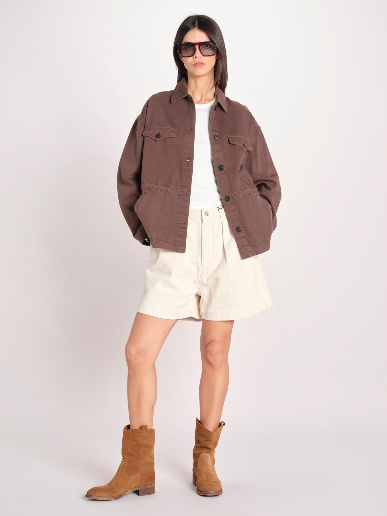 sahariana in canvas NADINE COMFTORBULL BROWN true avenue 