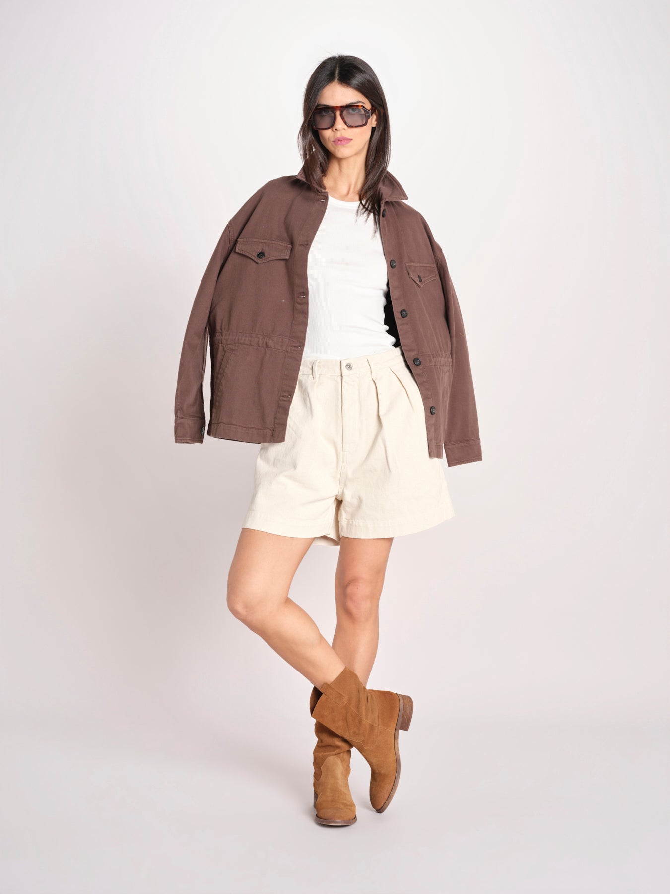 sahariana in canvas NADINE COMFTORBULL BROWN true avenue 