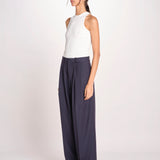 patalone con pinces NOEMI COOL WOOL NAVY BLUE true avenue 