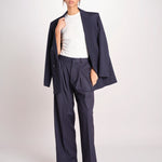 patalone con pinces NOEMI COOL WOOL NAVY BLUE true avenue 