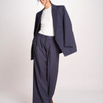 patalone con pinces NOEMI COOL WOOL NAVY BLUE true avenue 