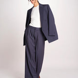 patalone con pinces NOEMI COOL WOOL NAVY BLUE true avenue 