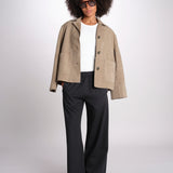 pantalone diritto con elastico in vita PENSIL BLACK BL true avenue 