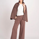 pantalone diritto con elastico in vita PENSIL ESSELING BROWN true avenue 