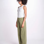 pantalone diritto con elastico in vita PENSIL ESSELING GREEN true avenue 