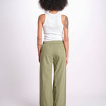 pantalone diritto con elastico in vita PENSIL ESSELING GREEN true avenue 