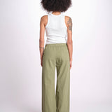 pantalone diritto con elastico in vita PENSIL ESSELING GREEN true avenue 