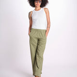 pantalone diritto con elastico in vita PENSIL ESSELING GREEN true avenue 
