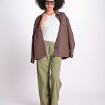 pantalone diritto con elastico in vita PENSIL ESSELING GREEN true avenue 