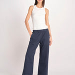 pantalone diritto con elastico in vita PENSIL ESSELING NAVYBLUE true avenue 