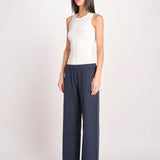 pantalone diritto con elastico in vita PENSIL ESSELING NAVYBLUE true avenue 