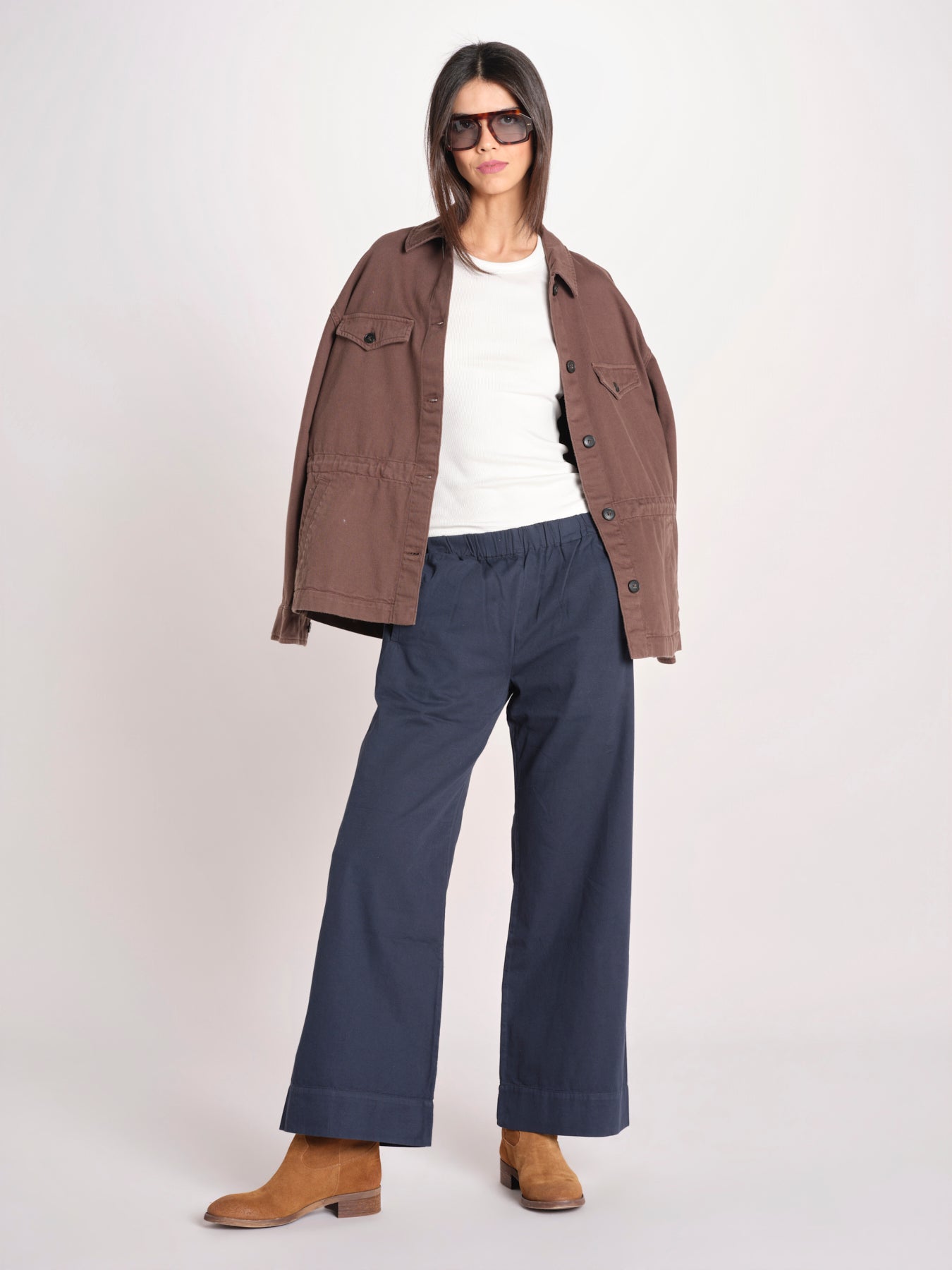pantalone diritto con elastico in vita PENSIL ESSELING NAVYBLUE true avenue 