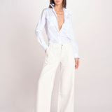 pantalone 5 tasche PIA CONFORTBULL IVORY true avenue 