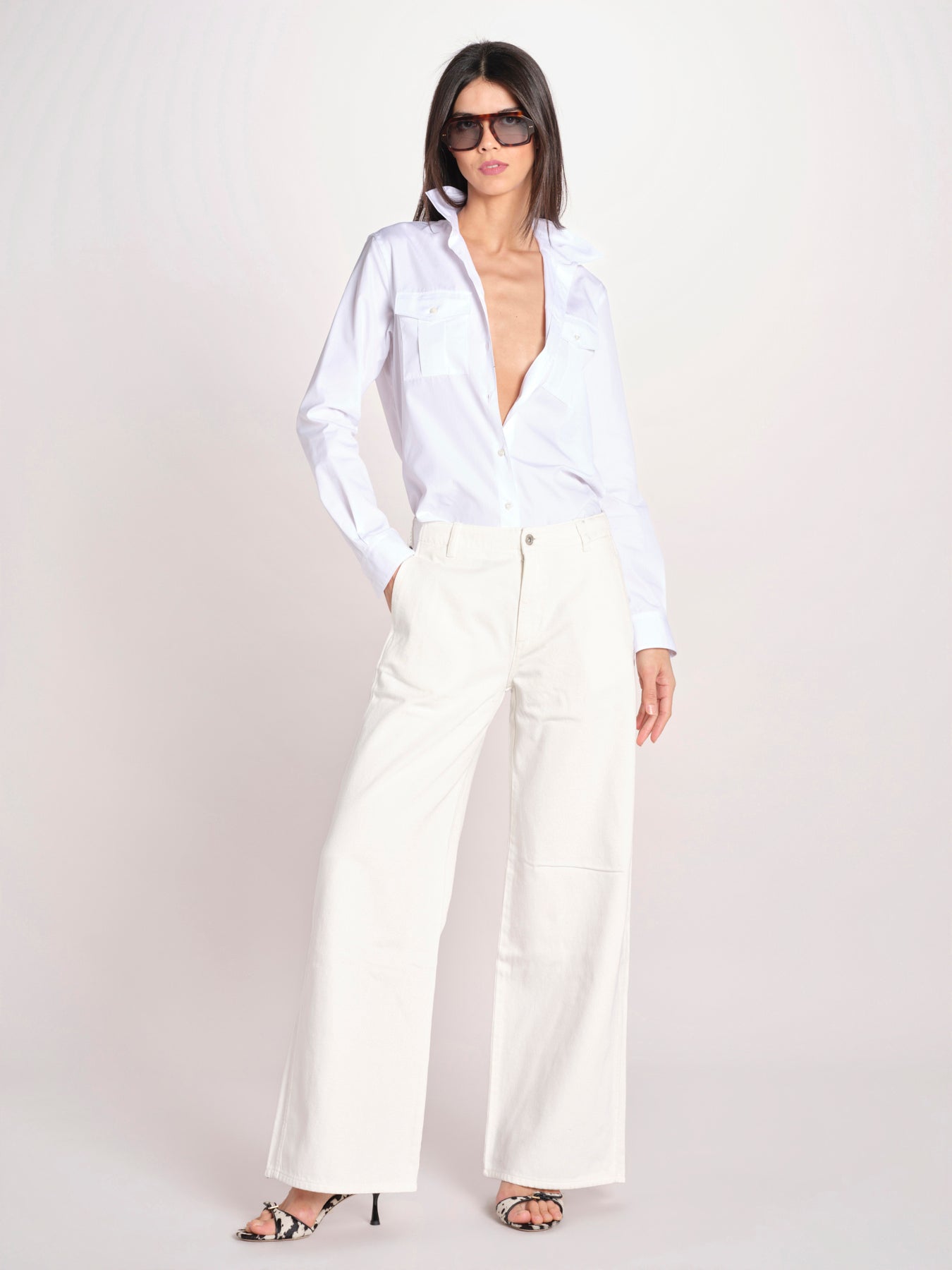 pantalone 5 tasche PIA CONFORTBULL IVORY true avenue 