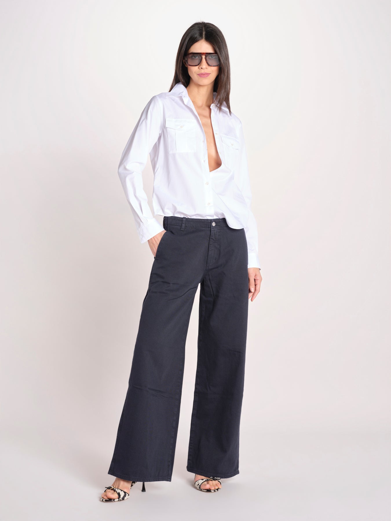 pantalone 5 tasche PIA CONFORTBULL NAVY BLUE true avenue 