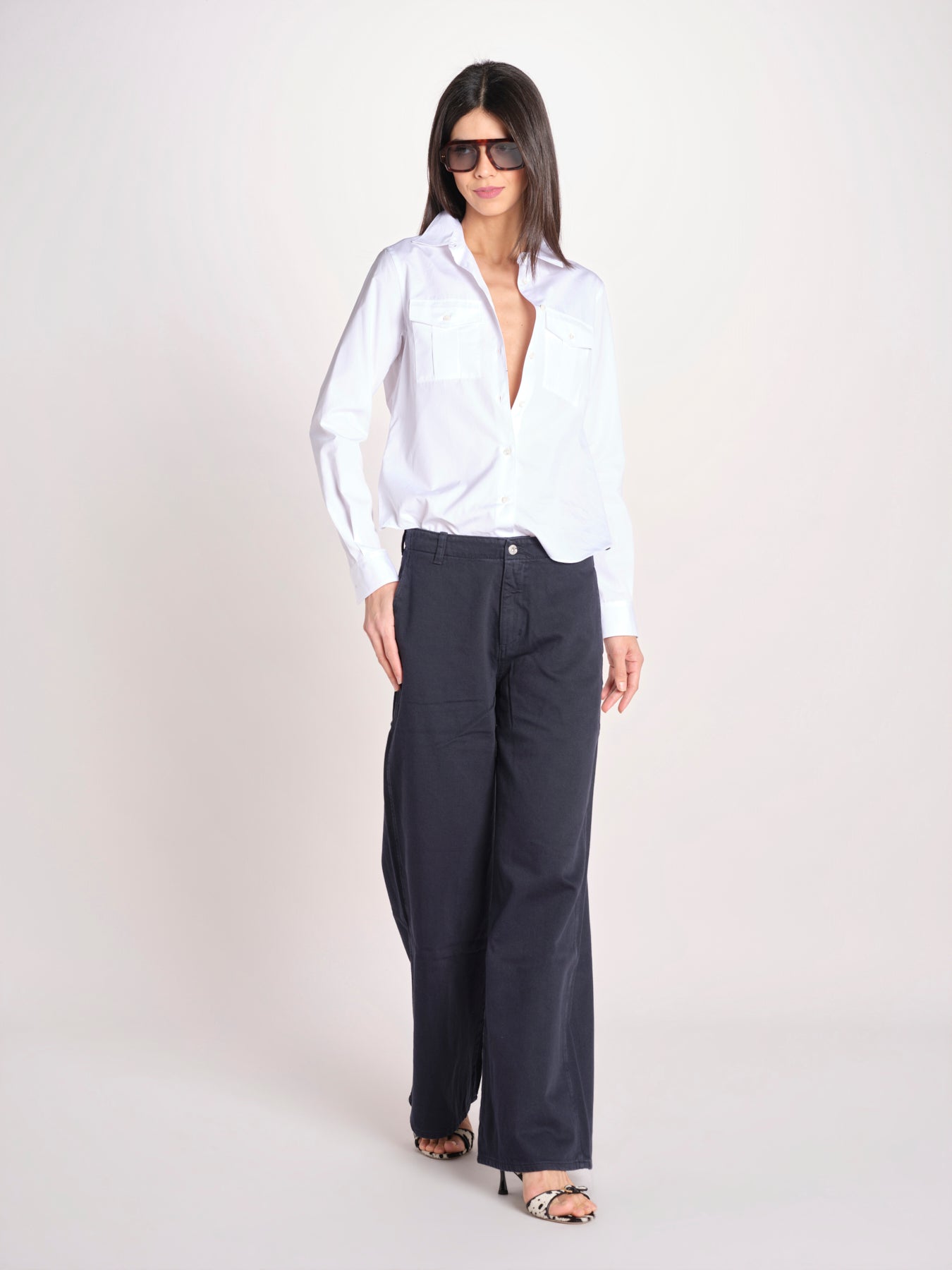 pantalone 5 tasche PIA CONFORTBULL NAVY BLUE true avenue 