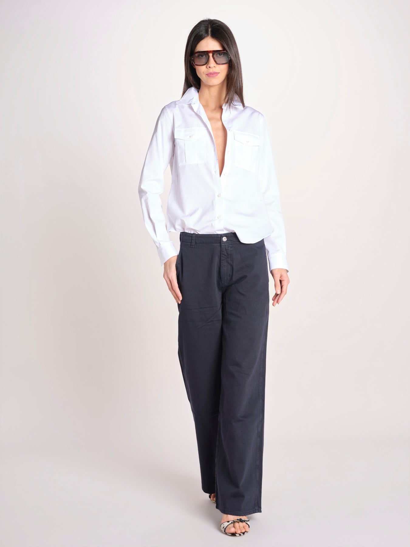 pantalone 5 tasche PIA CONFORTBULL NAVY BLUE true avenue 