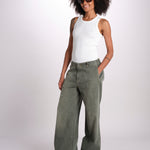 pantalone 5 tasche PIA DENIMCOLOR GREEN true avenue 