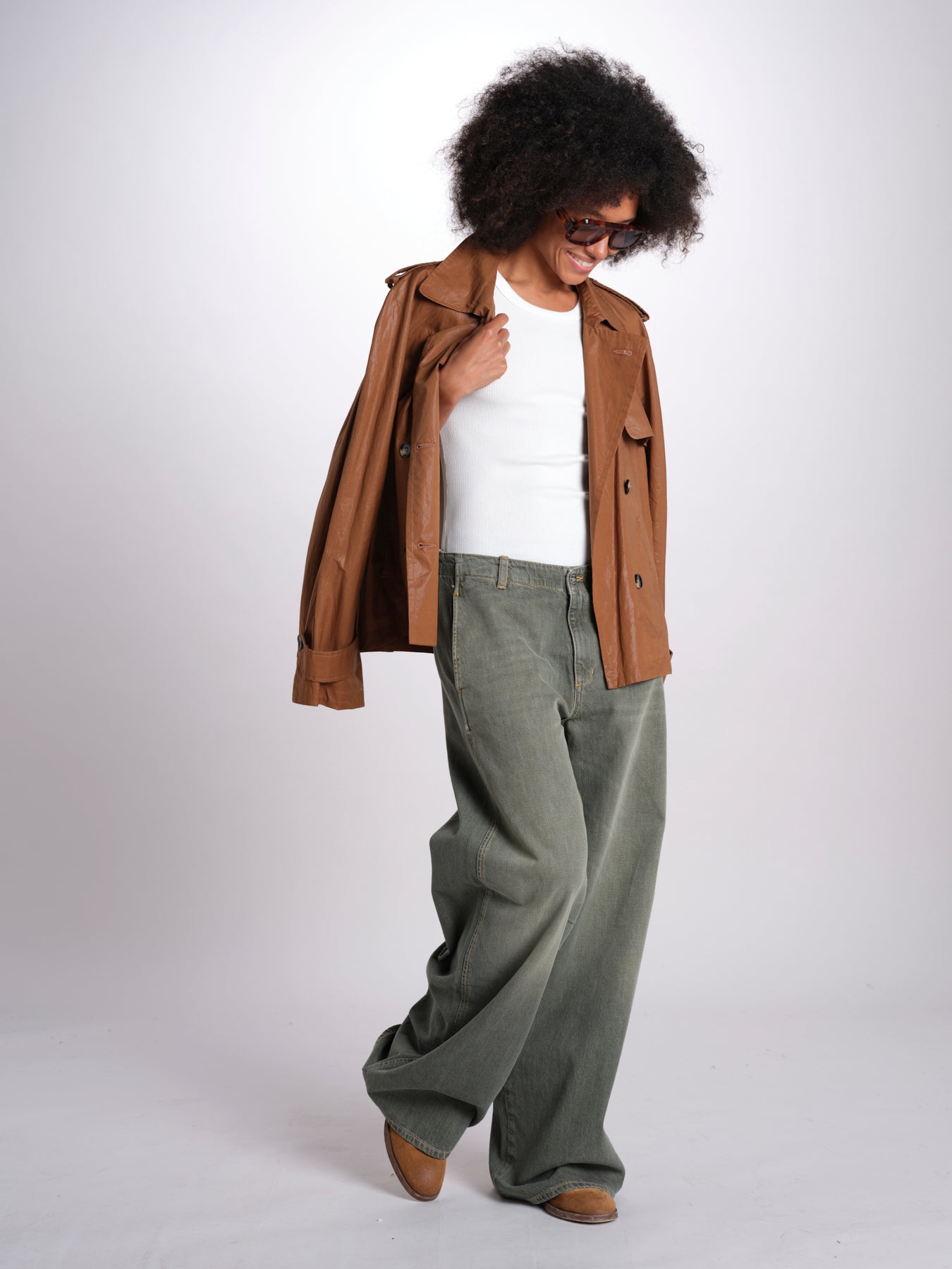 pantalone 5 tasche PIA DENIMCOLOR GREEN true avenue 
