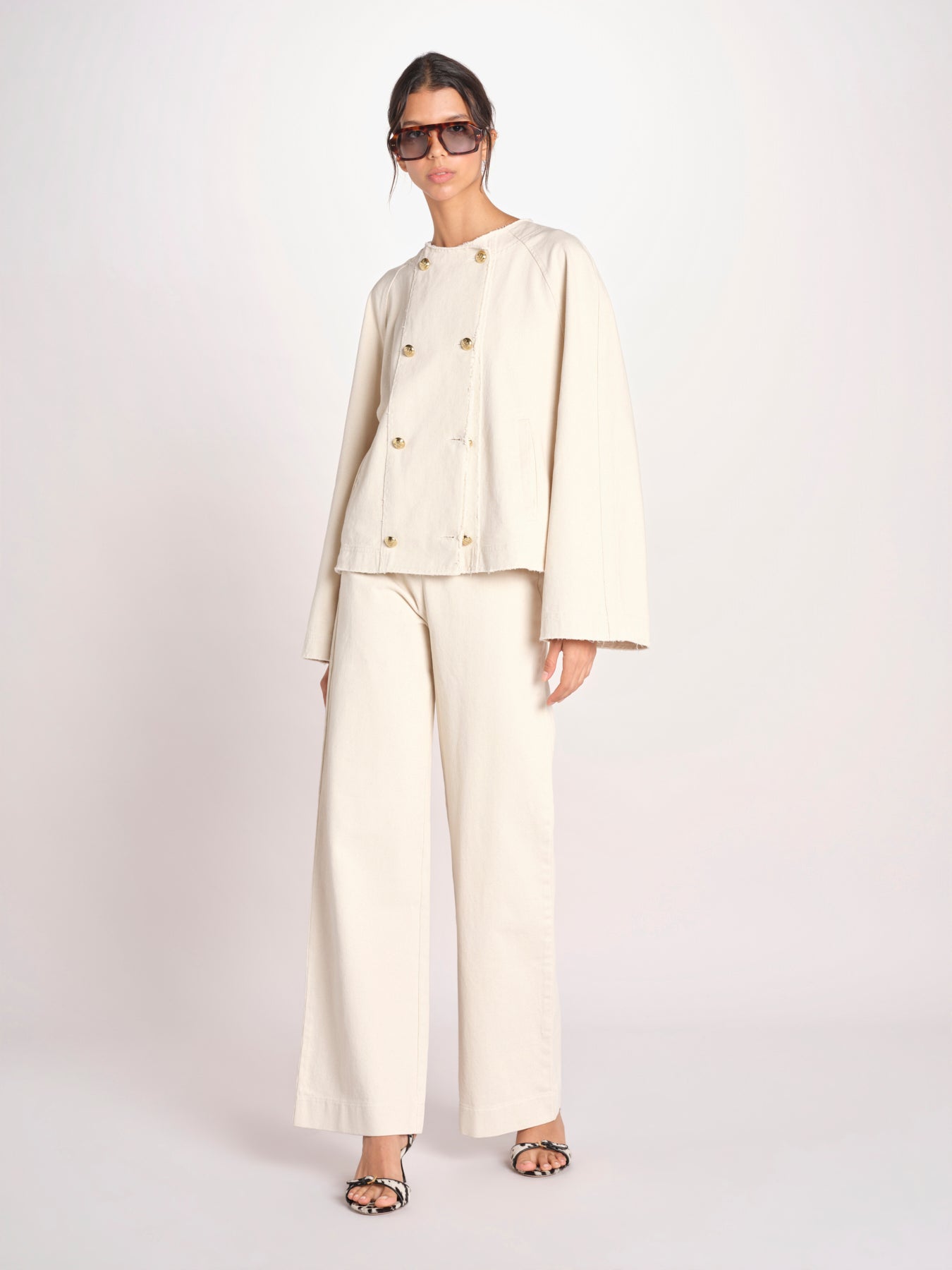 giacca in canvas con bottoni oro SALLY COMFORTBULL NATURAL true avenue 