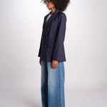 ZINIA blazer doppiopetto in fresco di lana ZINIA COOL WOOL BLU true avenue 