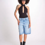 1239 BEAU body con allacciatura dietro e scollo profondo BEAU NERO undress code 