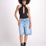 1239 BEAU body con allacciatura dietro e scollo profondo BEAU NERO undress code 