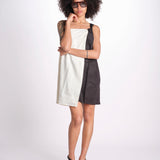 miniabito bicolore in  lino ORCHID NERO undress code 